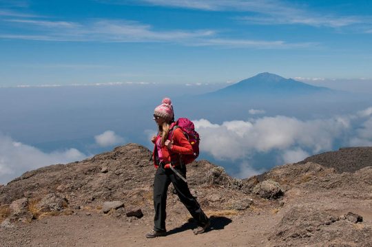 43871614 - lady in pink kilimanjaro